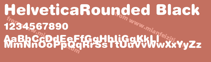 HelveticaRounded Black字体预览