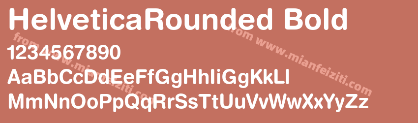 HelveticaRounded Bold字体预览