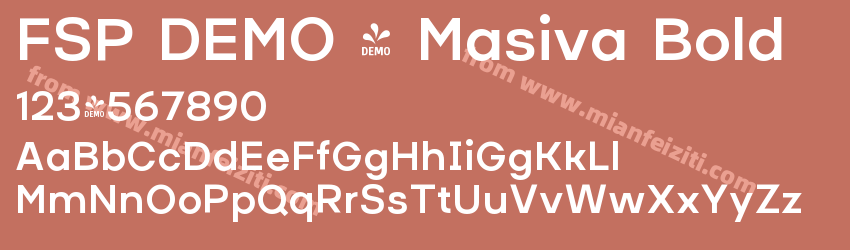 FSP DEMO - Masiva Bold字体预览