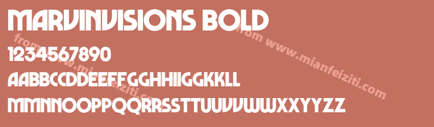 MarvinVisions Bold字体预览