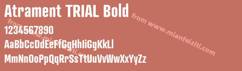 Atrament TRIAL Bold字体预览