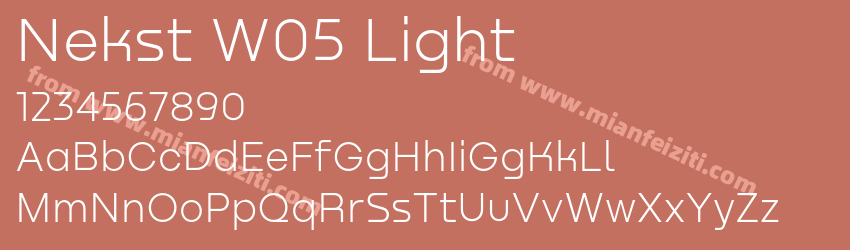 Nekst W05 Light字体预览
