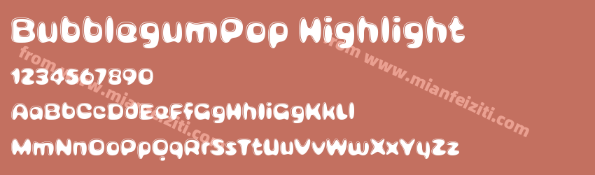 BubblegumPop Highlight字体预览