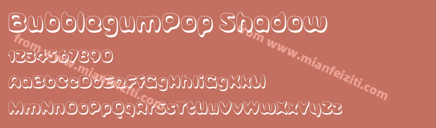 BubblegumPop Shadow字体预览