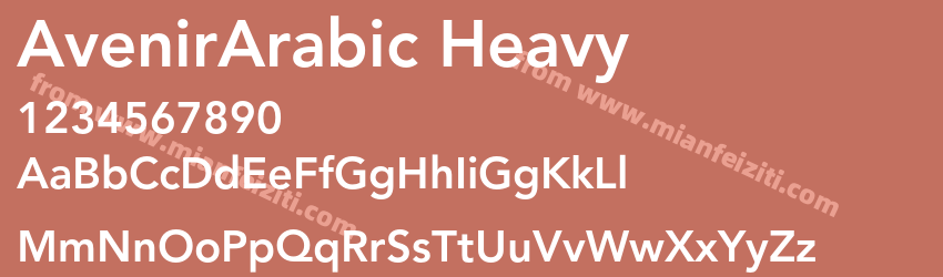 AvenirArabic Heavy字体预览