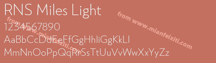 RNS Miles Light字体预览
