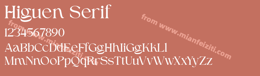 Higuen Serif字体预览
