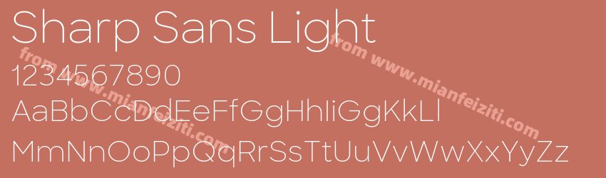 Sharp Sans Light字体预览