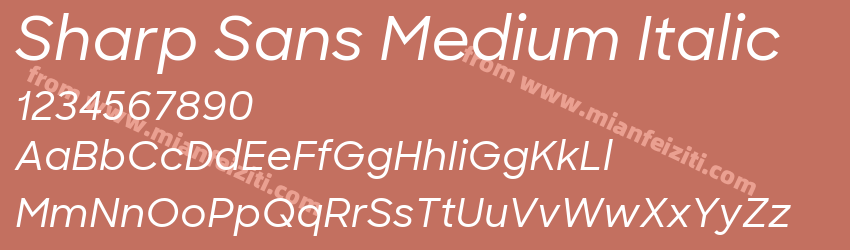 Sharp Sans Medium Italic字体预览