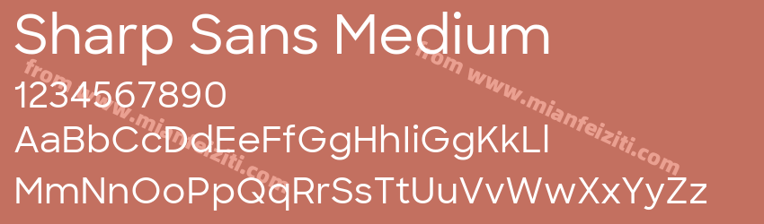 Sharp Sans Medium字体预览