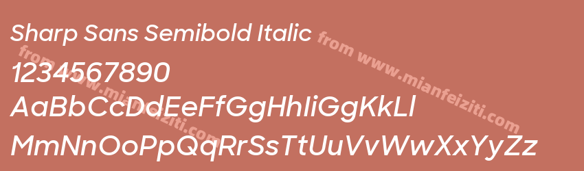 Sharp Sans Semibold Italic字体预览