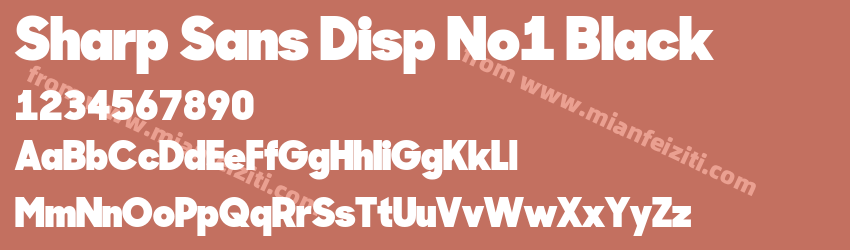 Sharp Sans Disp No1 Black字体预览