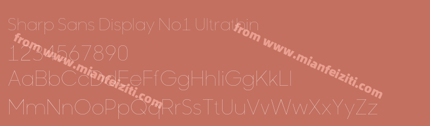 Sharp Sans Display No1 Ultrathin字体预览
