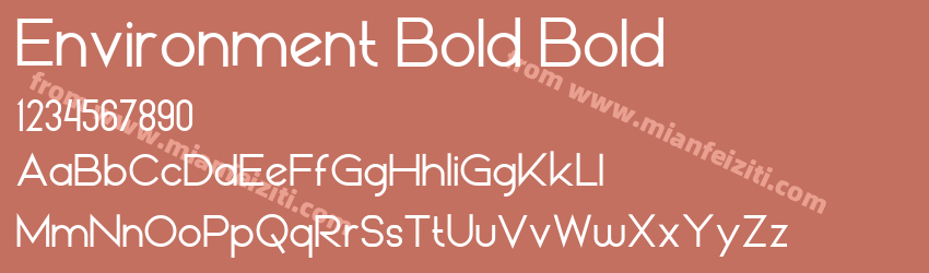 Environment Bold Bold字体预览