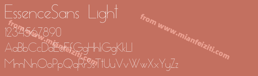 EssenceSans Light字体预览