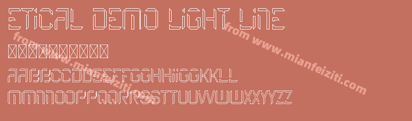 Etical Demo Light Line字体预览