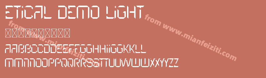 Etical Demo Light字体预览