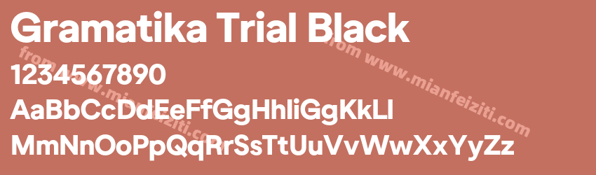 Gramatika Trial Black字体预览