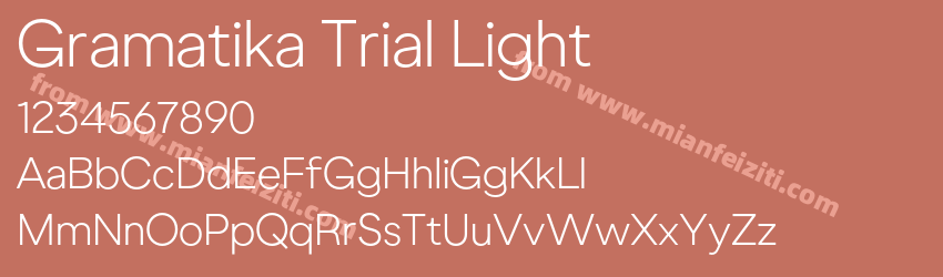 Gramatika Trial Light字体预览