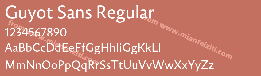 Guyot Sans Regular字体预览