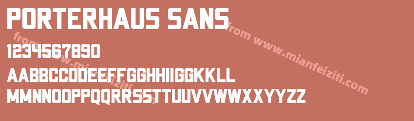Porterhaus Sans字体预览
