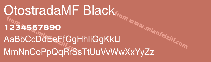 OtostradaMF Black字体预览