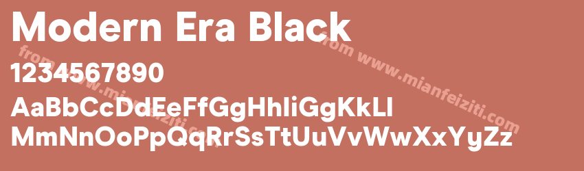 Modern Era Black字体预览