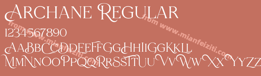 Archane Regular字体预览