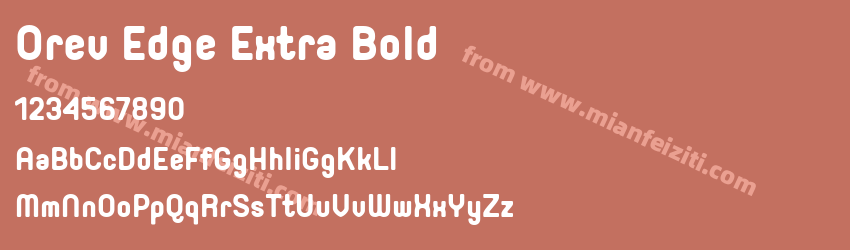 Orev Edge Extra Bold字体预览