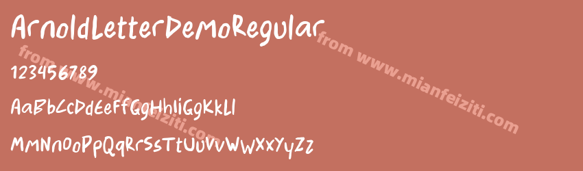 Arnold Letter Demo Regular预览图1