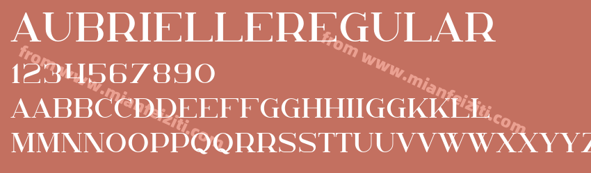 AubrielleRegular字体预览