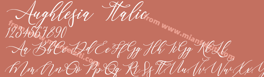 Aughlesia Italic字体预览