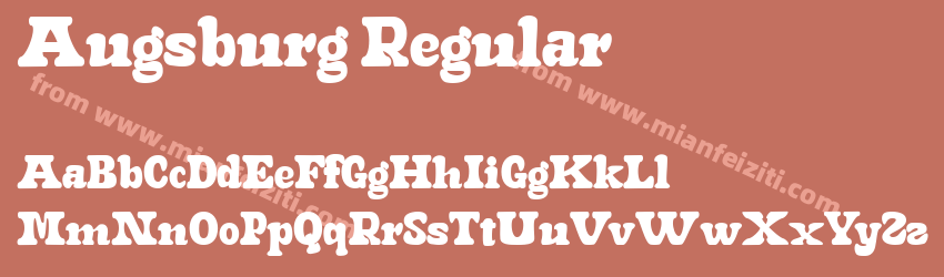 Augsburg Regular字体预览