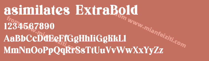 asimilates ExtraBold字体预览