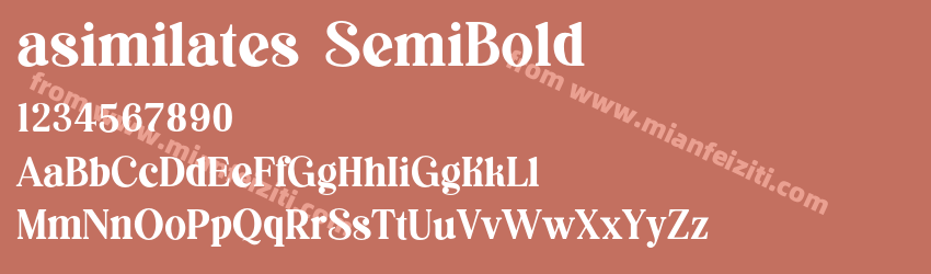 asimilates SemiBold字体预览