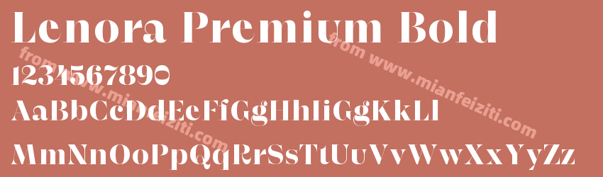 Lenora Premium Bold字体预览