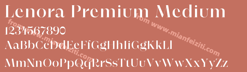 Lenora Premium Medium字体预览