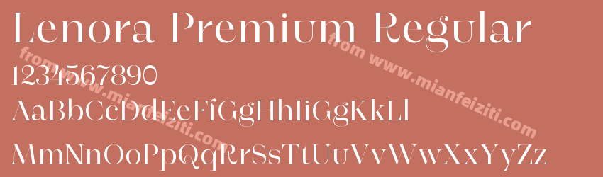 Lenora Premium Regular字体预览
