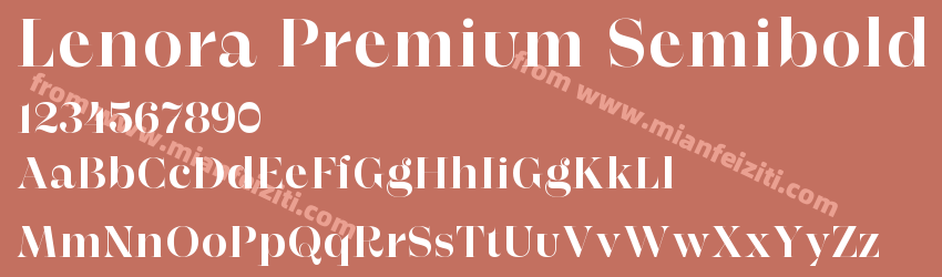 Lenora Premium Semibold字体预览