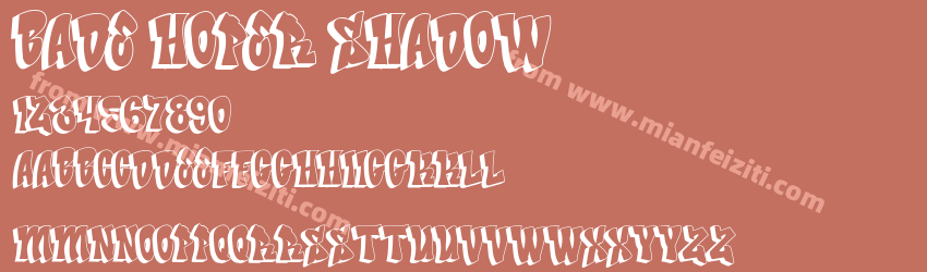 Bade Hoper shadow字体预览