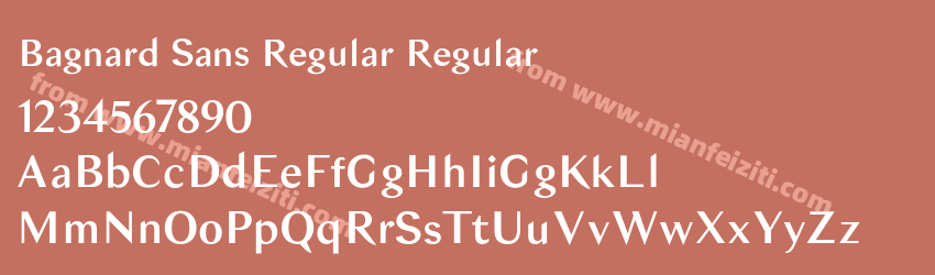 Bagnard Sans Regular Regular字体预览