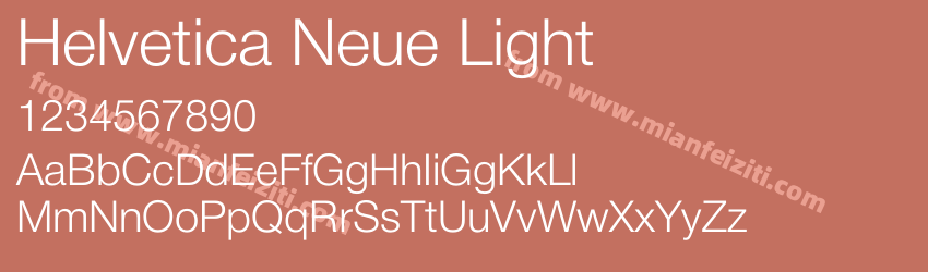 Helvetica Neue Light预览图1