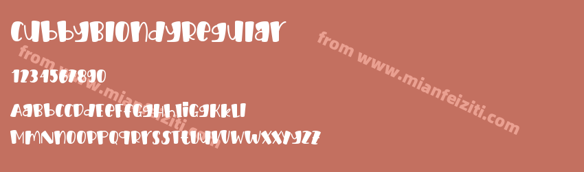 Cubby Blondy Regular预览图1