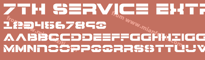 7th Service Extra Bold预览图1