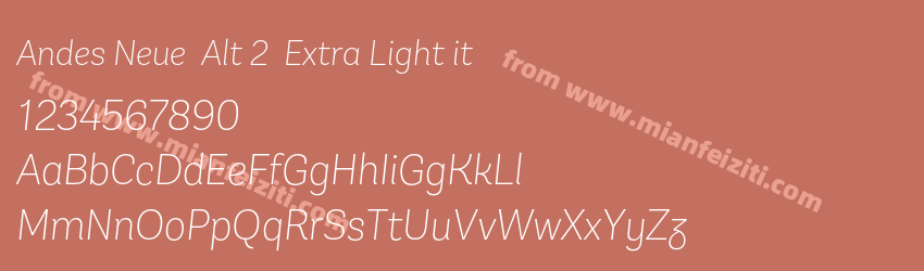 Andes Neue Alt 2 Extra Light it预览图1