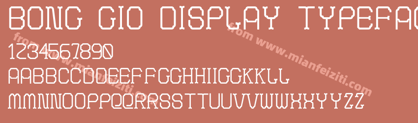 BONG GIO DISPLAY TYPEFACE预览图1