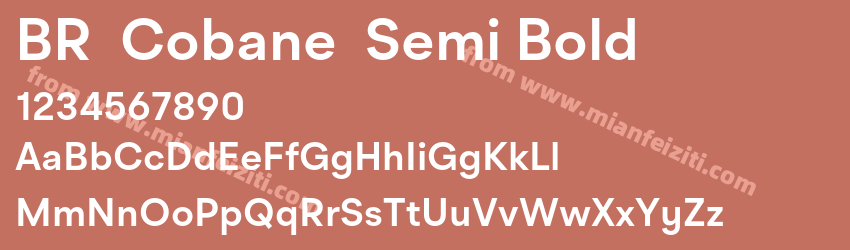 BR Cobane Semibold预览图1