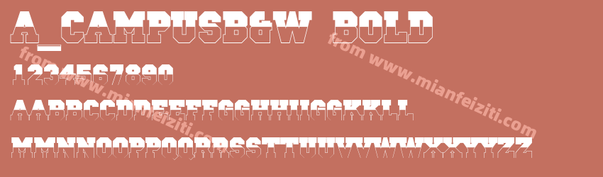 a_ CampusB&W Bold预览图1
