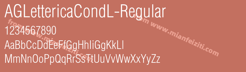 AG Letterica CondL Regular预览图1