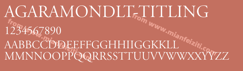 A GaramondLT Titling预览图1